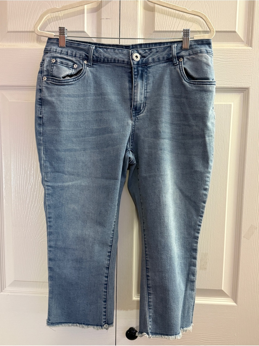 Ashley Stewart Light Blue Cropped Slim Jeans